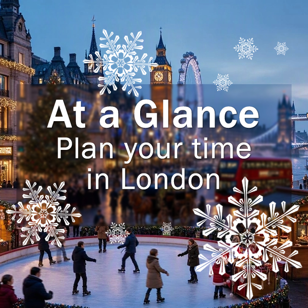 People celebrating Christmas in London